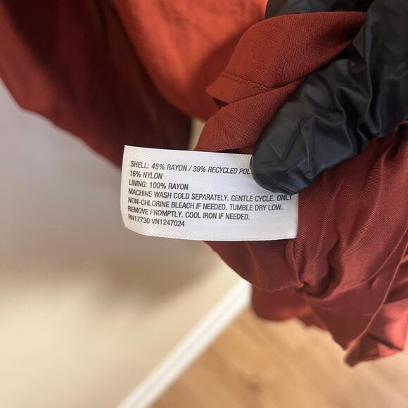 Future Collective Reese Blutstein Off Shoulder Long Sleeve Midi Dress Rust 8 New - Picture 7 of 9